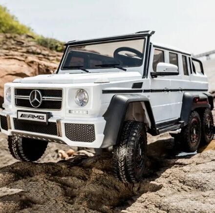 Дитячий Електромобіль Джип Mercedes AMG G63 ABL-1801 4 мотори Micro-SD, USB, MP3 Білий