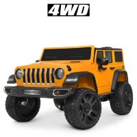 Дитячий двомісний електромобіль Jeep 4WD M 4264EBLR-7 помаранчевий