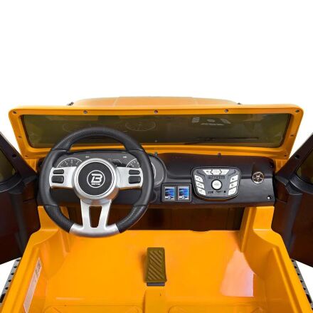 Дитячий двомісний електромобіль Jeep 4WD M 4264EBLR-7 помаранчевий
