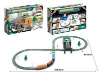 Залізниця 8584 "Лісовоз", на батарейках, 51 елемент, довжина колій 322 см, 4 вагони, світло, станція