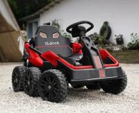 Дитячий електромобіль Електрокарт M 5765EBLR-3 Карт 4 мотори, 6 ЄВА коліс, шкіряне сидіння, червоний