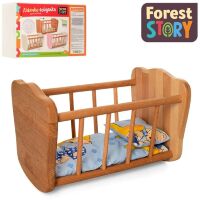 Ігрова ліжечко гойдалка дитяче для ляльки FS 03 Лялькова дерев'яна іграшка для дівчинки**