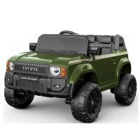 Дитячий електромобіль машина Джип 2155EBLR-10(24V) Toyota шкіряне сидіння темно-зелений