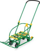 Дитячі Санки трансформер Nikki 3 з колісною базою і батьківською ручкою. Сани Сині