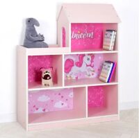 Будиночок стелаж Дитяча полиця для іграшок і книг 305-19 Єдиноріжок Unicorn рожевий**