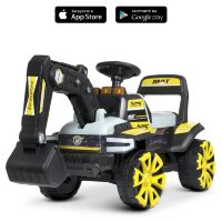 Дитячий одномісний електромобіль Трактор M 4838BR-6 на пластикових колесах/з пультом і MP3/жовтий