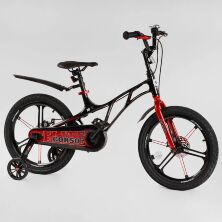 Магнієвий дитячий велосипед 18 дюймів "CORSO Elit" EL-70795 з магнієвими дисками та дисковим гальмом / чорний