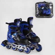 Розсувні Ролики для дорослих 73906-L Best Roller розмір 38-42 колеса PU / переднє світло / сині