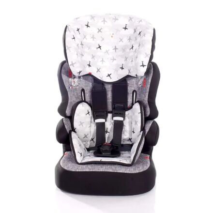 Дитяче автокрісло-бустер Lorelli (Bertoni) X-Drive Plus Dark Grey Airplane 9-36 кг сіре