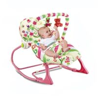 Дитячий шезлонг-гойдалка з регульованою спинкою 432-8 Зайчик