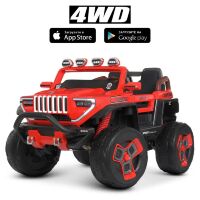 Дитячий двомісний електромобіль Джип Bambi Racer 4WD M 4561EBLR-3 на EVA колесах / червоний**