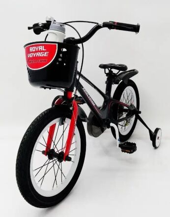 Велосипед дитячий двоколісний ROYAL VOYAGE 16-SHADOW колеса 16 дюймів Магнієва рама чорно-червоний