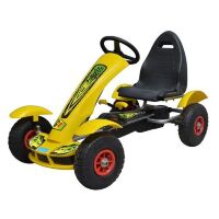 Дитячий педальний спортивний карт веломобіль на педалях Bambi kart M 1450-6 з надувними колесами жовтий**