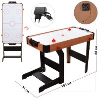 Настільна гра хокей аерохокей на ніжках 20168T дерев'яний / працює від мережі**