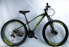 Спортивний алюмінієвий велосипед Corso "BLADE" BD-26204 колеса 26 дюймів Shimano 21 швидкість чорно-зелений