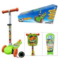 Триколісний самокат для хлопчика Hot Wheels LS2115 Хот Вілс З РЮКЗАЧКОМ! / зелений