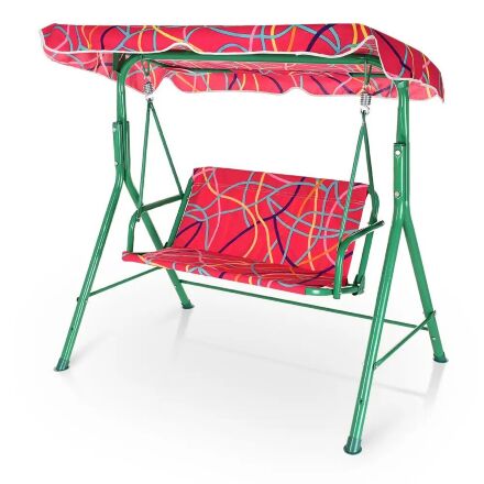 Гойдалки садові металеві M 4019-3 червоні **