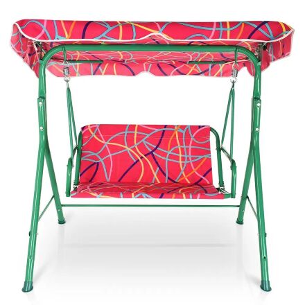 Гойдалки садові металеві M 4019-3 червоні **