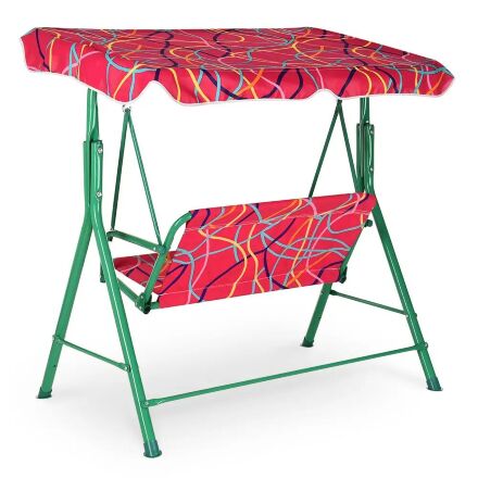 Гойдалки садові металеві M 4019-3 червоні **