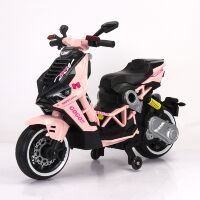 Дитячий електромобіль мотоцикл M 5744EL-6 Скутер зі шкіряним сидінням, MP3, TF, USB, колеса EVA / рожевий