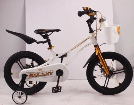Велосипед дитячий двоколісний 16-GALAXY White колеса 16 дюймів дискові гальма рама магній білий