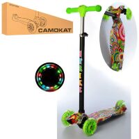 Самокат дитячий складаний iTrike JR 3-003-1-B MAXI 8 кольорів принт