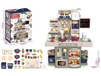 Дитяча велика інтерактивна іграшкова кухня 42 T-3 висота 44см, парогенератор, тече вода, зелена