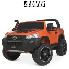 Дитячий двомісний електромобіль Джип 4WD M 4552(MP4)EBLRS-7 Toyota ліценз.з планшетом / оранж. автопокраска*