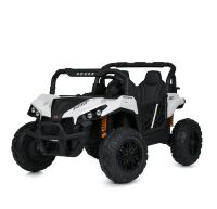 Дитячий двомісний електромобіль M 5911EBLR-1-2(24V) джип Баггі шкіряне сидіння білий