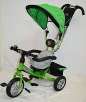 Велосипед-коляска дитячий триколісний Sigma LEX-903A-1 для хлопчика дівчинки з м'якими бортиками / салатовий Велосипед-коляска дитячий триколісний Sigma LEX-903A-1 для хлопчика дівчинки з м'якими бортиками / салатовий