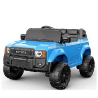 Дитячий електромобіль машина Джип 2155EBLR-4(24V) Toyota шкіряне сидіння синій