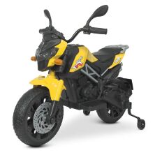 Дитячий електромобіль мотоцикл Bambi M 4621EL-6 MP3. Шкіряне сидіння. Жовтий**