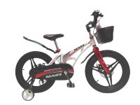 Дитячий магнієвий велосипед MARS NEW колеса 16 дюймів з переднім кошиком білий