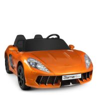 Дитячий двомісний електромобіль машина в чохлі Porsche M 4055ALS-7 фарбований Без Пульта Керування /помаранчевий