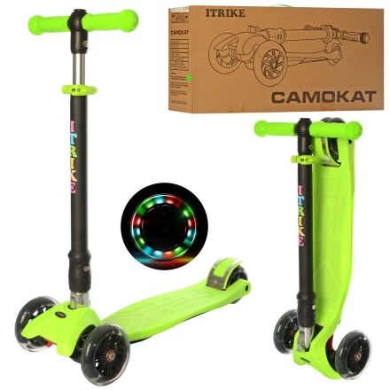 Самокат складаний дитячий iTrike JR 3-072-GR MAXI зелений