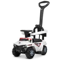 Дитяча машинка каталка-толокар Bambi 2 в 1 M 4231L-1 батьківська ручка музика білий **