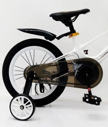Велосипед дитячий двоколісний ROYAL VOYAGE 16-SHADOW колеса 16 дюймів Магнієва рама біло-золотий