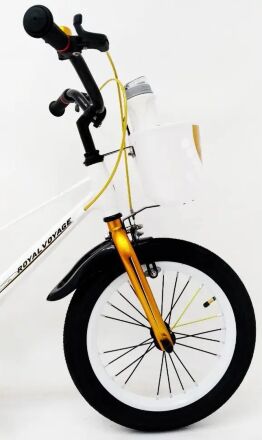 Велосипед дитячий двоколісний ROYAL VOYAGE 16-SHADOW колеса 16 дюймів Магнієва рама біло-золотий