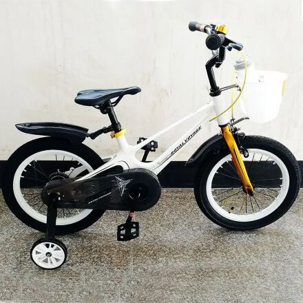 Велосипед дитячий двоколісний ROYAL VOYAGE 16-SHADOW колеса 16 дюймів Магнієва рама біло-золотий