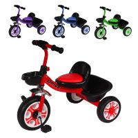 Дитячий велосипед триколісний TILLY DRIVE T-318 с багажної кошиком спереду і ззаду / 5 кольорів