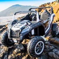 Дитячий двомісний електромобіль Джип Баггі M 5736AL-1(24V) з м'яким сидінням, мотор 180W / білий