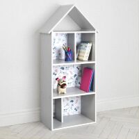 Будиночок-стелаж-полку дитяча для іграшок і книг H 2020-13-1 Сови сірий