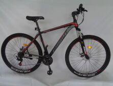 Велосипед спортивний гірський Crosser Solo колеса 29 дюймів рама алюміній сіро-блакитний