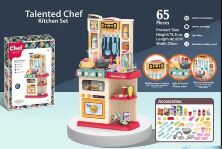 Дитячий ігровий набір Кухня Kitchen Set 922-46 з водою духовка плита, холодильник, мийка звук, світло синя