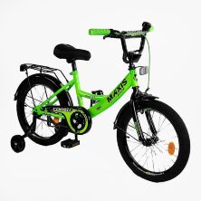 Дитячий велосипед 18 дюймів Corso MAXIS CL-18123 із додатковими колесами зелений
