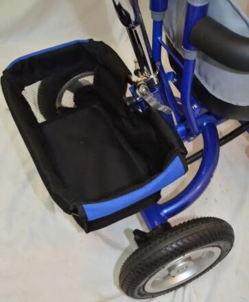 Велосипед-коляска дитячий триколісний Sigma LEX-903A-1 для хлопчика з м'якими бортиками / синій