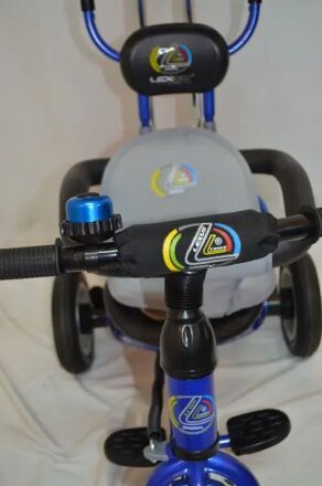 Велосипед-коляска дитячий триколісний Sigma LEX-903A-1 для хлопчика з м'якими бортиками / синій