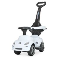 Дитяча машинка каталка-толокар Штовхач Bambi M 4576-1 Porshe з батьківською ручкою / біла**