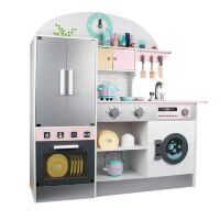 Дитячий ігровий набір Кухня велика дерев'яна MD 1741 з посудом і технікою**