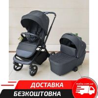 Дитячий універсальний візочок 2в1 EL CAMINO ME 1091-1 PERSONA Rock Gray люлька та прогулянковий блок